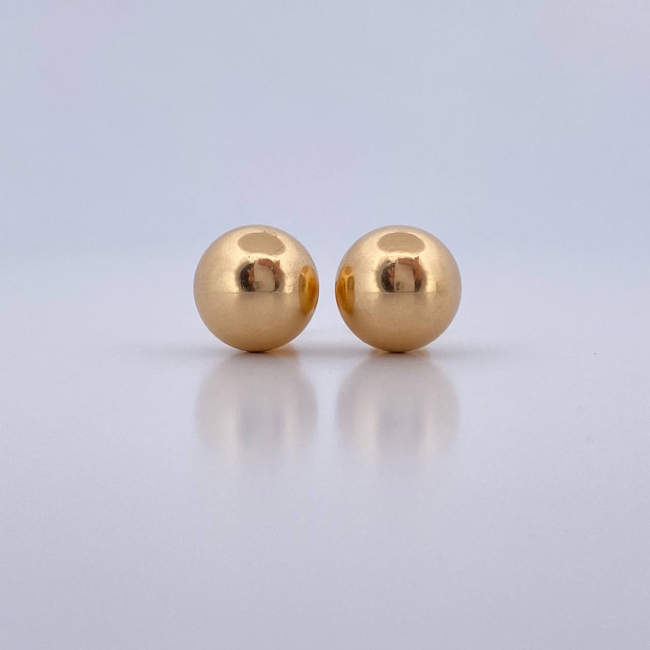 Topos Bola 1.05gr / 10mm Lisa Oro Amarillo 18K &