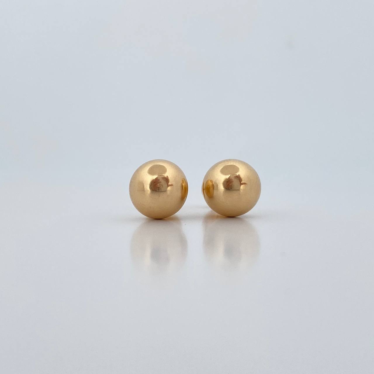 Topos Bola 0.85gr / 8mm Lisa Oro Amarillo 18K $