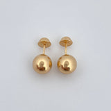 Topos Bola 0.85gr / 8mm Lisa Oro Amarillo 18K $