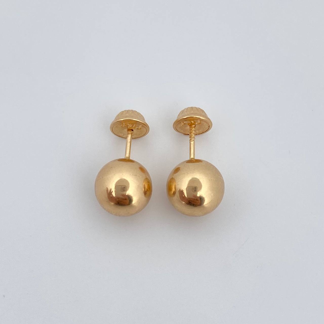 Topos Bola 1.15gr / 10mm Lisa Oro Amarillo 18K $