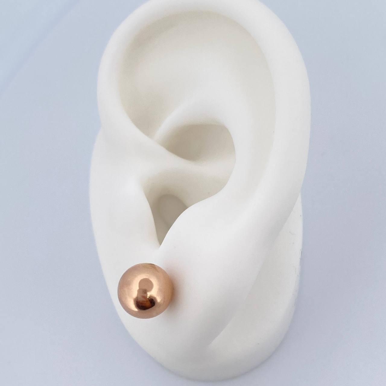 Topos Bola 0.85gr / 8mm Lisa Oro Rosa 18K &