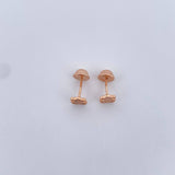 Topos Oso Ts 0.75gr / Circones Blancos Oro Rosa 18K $