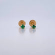 Topos Cuatro Garras 0.45gr / Circon Verde Oro Amarillo 18K $