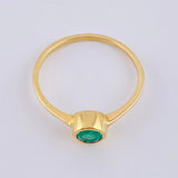 Anillo Circular Esmeralda 70Pts 1.9 g / T7 Oro Amarillo 18K