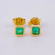 Topos Cuadrados Esmeralda 70Pts 1.8 g / 4.9 mm Oro Amarillo 18K