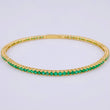 Pulso Tenis Esmeralda 2,60 Qts 6.7 g / 18.5 cm / 2.1 mm Oro Amarillo 18K