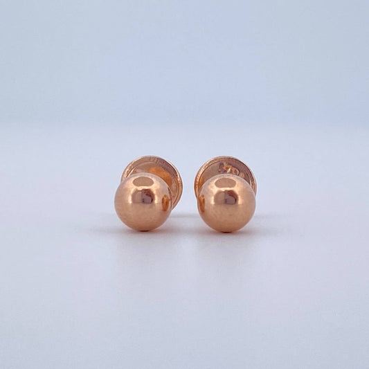 Topos Bola Lisa 0.55gr / 5mm Oro Rosa 18K %