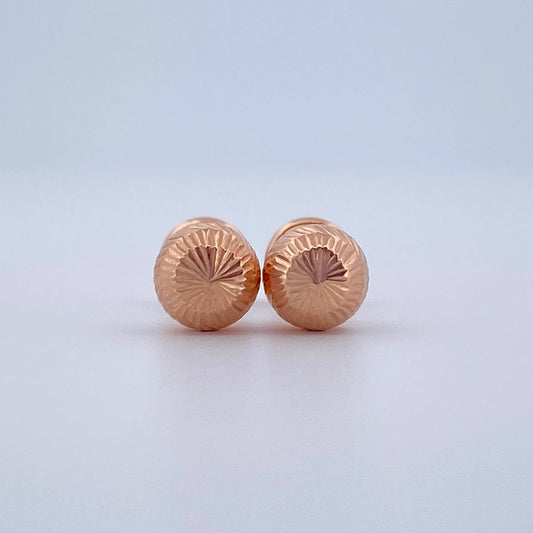 Topos Bola 0.75gr / 6mm Diamantadas Oro Rosa 18K &