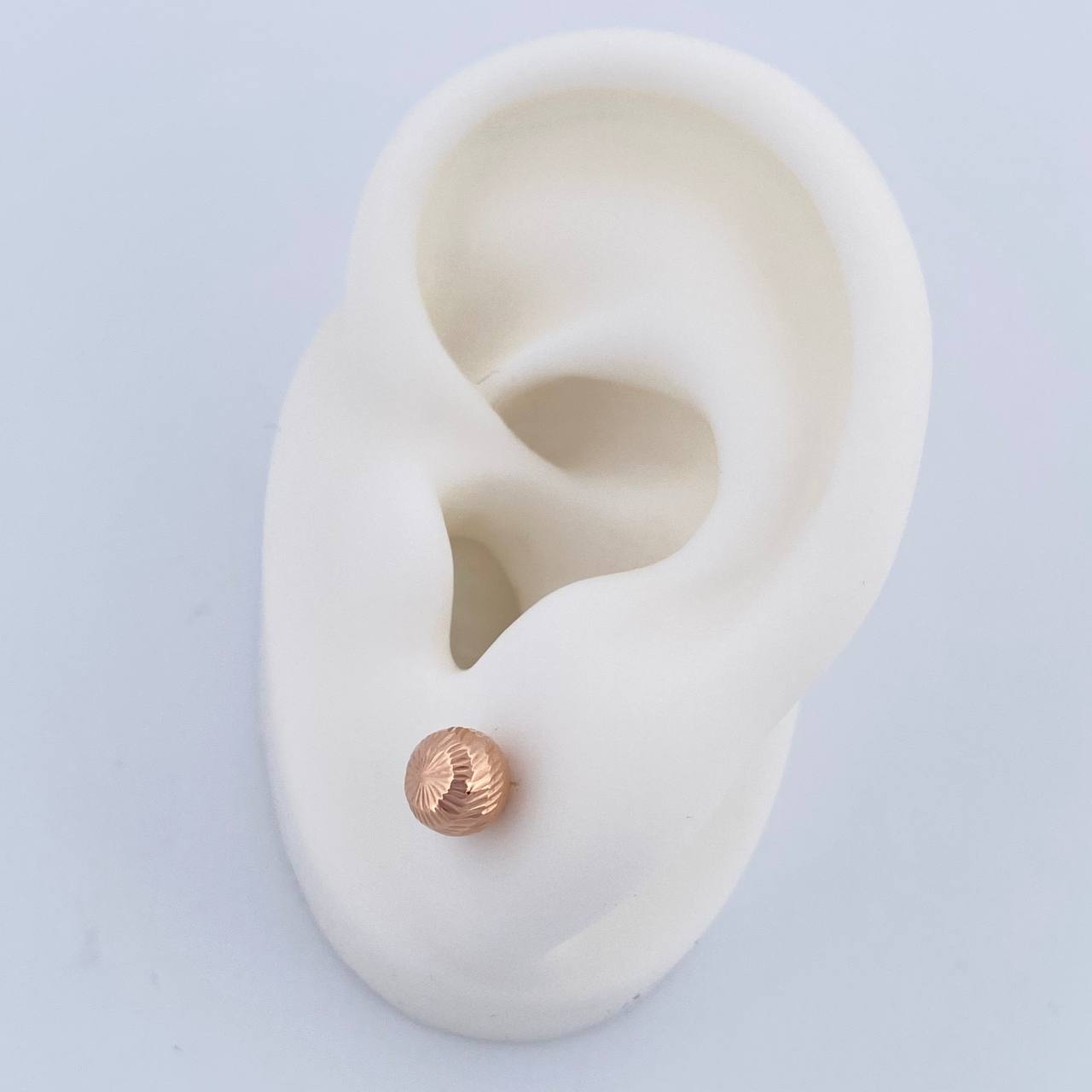 Topos Bola 0.75gr / 6mm Diamantadas Oro Rosa 18K &