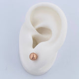 Topos Bola 0.75gr / 6mm Diamantadas Oro Rosa 18K &