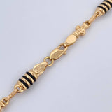 Cadena Rustica Flores 12.5gr / 61.6cm / Oro 18K &