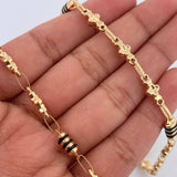 Cadena Rustica Flores 12.5gr / 61.6cm / Oro 18K &
