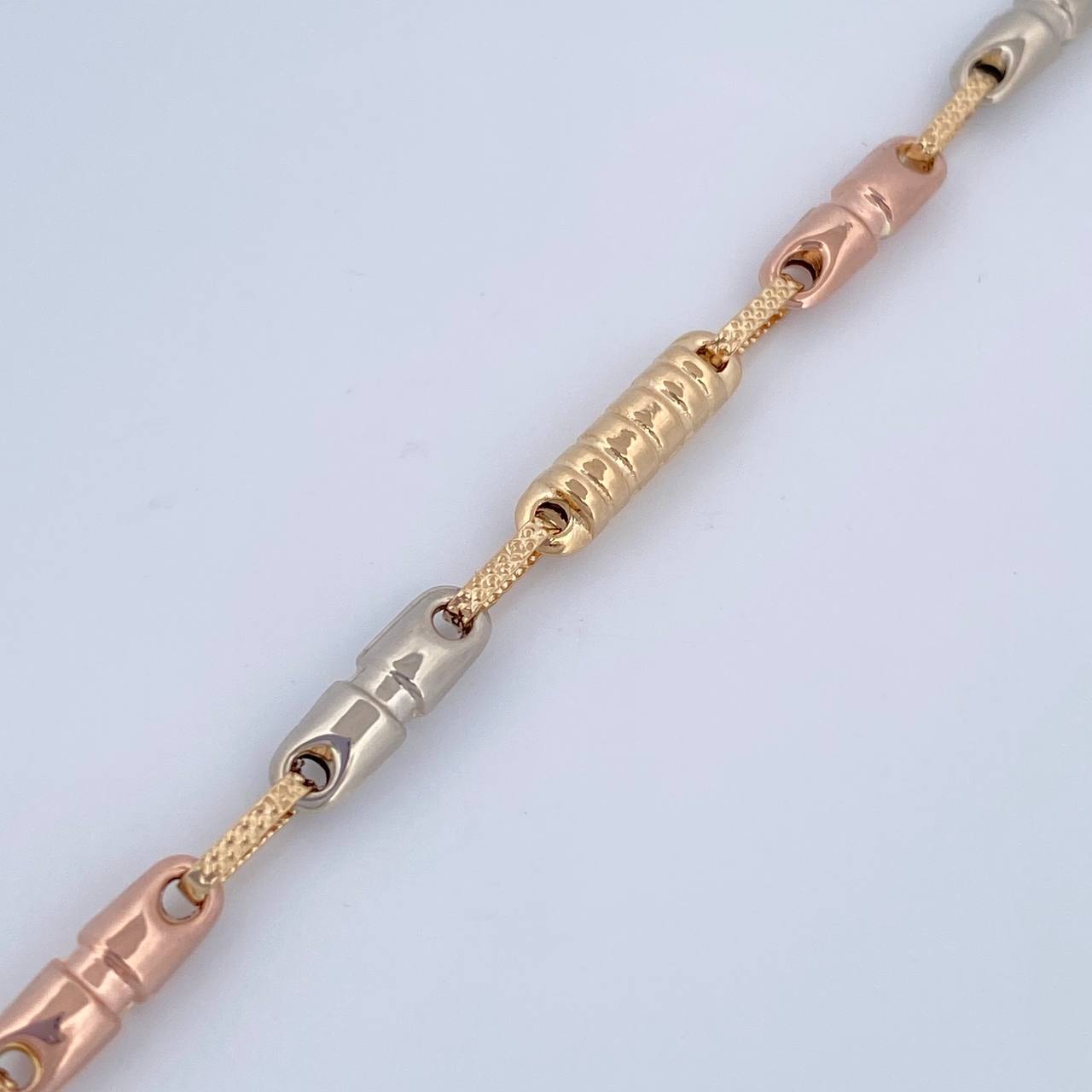 Tobillera Rustica Barril 6.45gr / 25cm / Oro 18K &