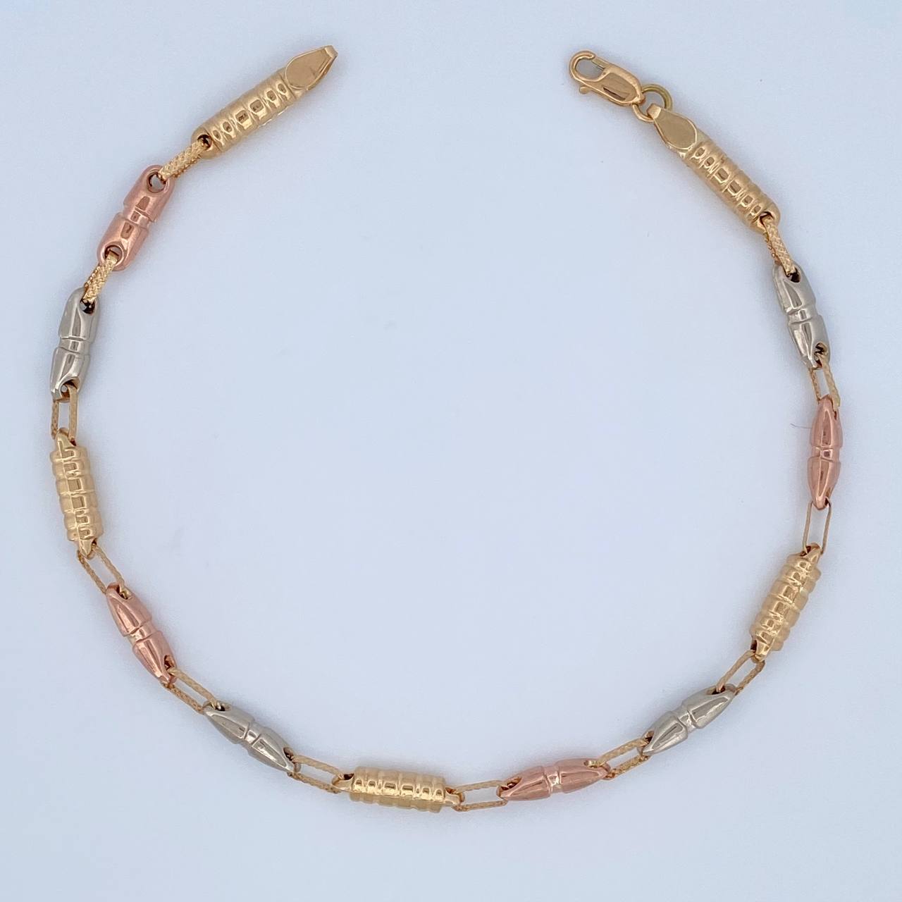 Tobillera Rustica Barril 6.45gr / 25cm / Oro 18K &