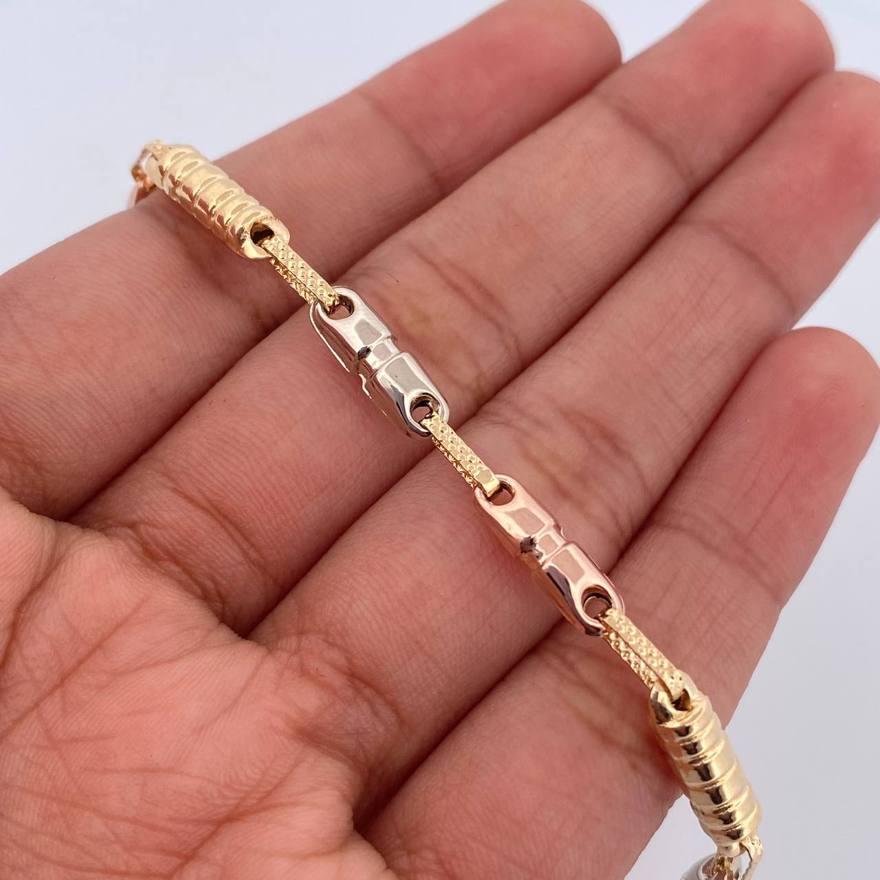 Tobillera Rustica Barril 6.45gr / 25cm / Oro 18K &