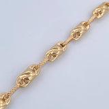 Pulso Rustico Grano Café 5.3gr / 22cm / Oro 18K &