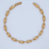 Pulso Rustico Grano Café 5.3gr / 22cm / Oro 18K &