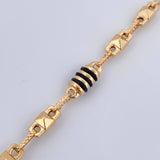 Pulso Rustico Rombos 4.55gr / 21cm / Oro 18K &