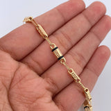 Pulso Rustico Tribal 4.35gr / 21.5cm / Oro 18K &