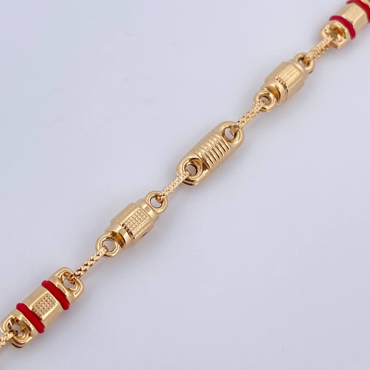 Pulso Rustico Barril 5.3gr / 21cm / Oro 18K &