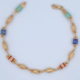 Pulso Rustico Barril 5.3gr / 21cm / Oro 18K &