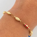 Pulso Rustico Barril 5.3gr / 21cm / Oro 18K &