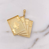 Dije Cartas Poker 10.65gr / 4.5cm / Oro Amarillo 18K $