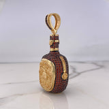 Dije Botella Buchanan's 33.4gr / 5.9cm / Circones Naranjas Oro Amarillo 18K $