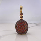 Dije Botella Buchanan's 33.4gr / 5.9cm / Circones Naranjas Oro Amarillo 18K $