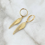 Candongas Alas 3.45gr / 4cm / Texturizadas Oro Amarillo 18K