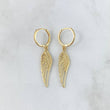 Candongas Alas 3.45gr / 4cm / Texturizadas Oro Amarillo 18K