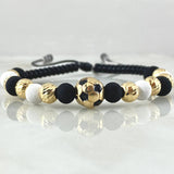 Pulsera Negra Herraje Balon 5.05gr / Oro 18K *