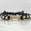 Pulsera Negra Herraje Pesa 3.95gr / Oro 18K