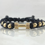 Pulsera Negra Herraje Pesa 3.95gr / Oro 18K
