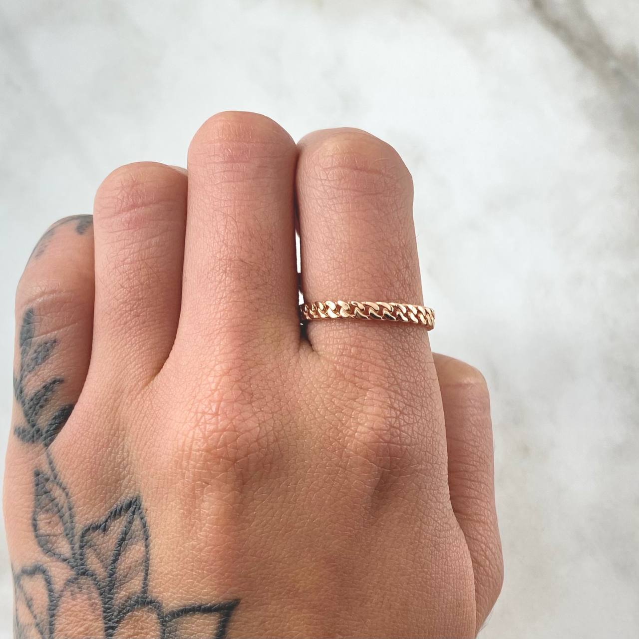 Anillo Cubano 1.7gr / T7 3/4 / Oro 18K -