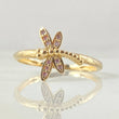 Anillo Libelula 1.8gr / T7 1/2 / Oro 18K -