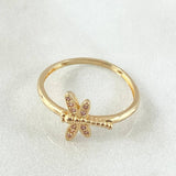 Anillo Libelula 1.8gr / T7 1/2 / Oro 18K -
