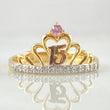 Anillo Corona 15s 2.05gr / T6 1/4 / Oro 18K -