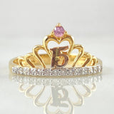 Anillo Corona 15s 2.05gr / T6 1/4 / Oro 18K -