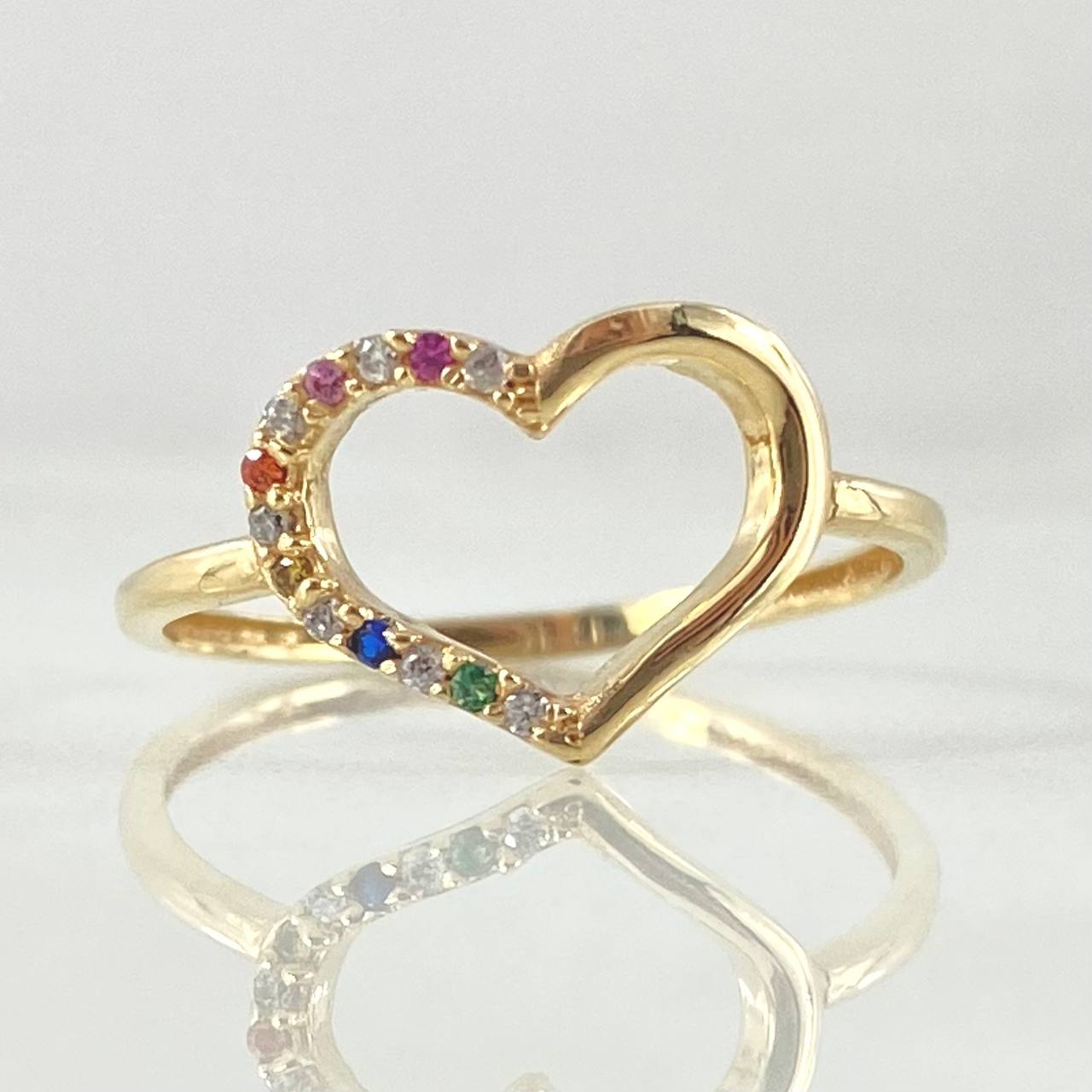 Anillo Silueta Corazon 1.45gr / T6 3/4 / Oro 18K -