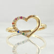 Anillo Silueta Corazon 1.45gr / T6 3/4 / Oro 18K -