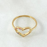 Anillo Silueta Corazon 1.45gr / T6 3/4 / Oro 18K -