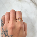 Anillo Silueta Corazon 1.45gr / T6 3/4 / Oro 18K -