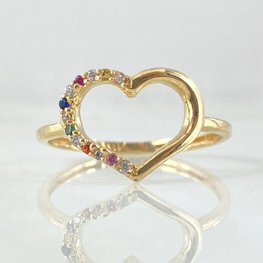 Anillo Silueta Corazon 1.35gr / T5 1/4 / Oro 18K -