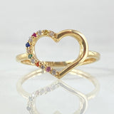 Anillo Silueta Corazon 1.35gr / T5 1/4 / Oro 18K -