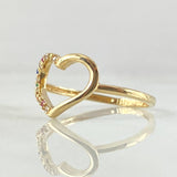 Anillo Silueta Corazon 1.35gr / T5 1/4 / Oro 18K -