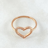 Anillo Silueta Corazon 1.4gr / T6 3/4 / Oro 18K -