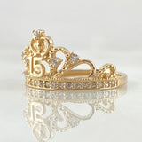 Anillo Corona 15s 2.35gr / T6 / Oro 18K *