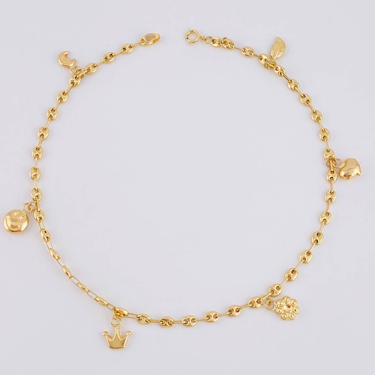 Tobillera Gc Dijes 4.15 g / 26.5 cm / 3.1 mm Oro Amarillo 18K