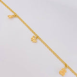 Tobillera Roll On Dijes 3.55 g / 24.5 cm / 2.3 mm Oro Amarillo 18K
